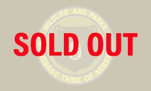 Sold out sign on tribal logo.